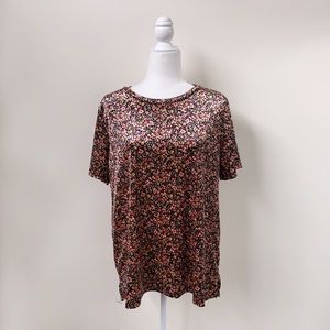 Old Navy Oversized Velvet Floral Tee